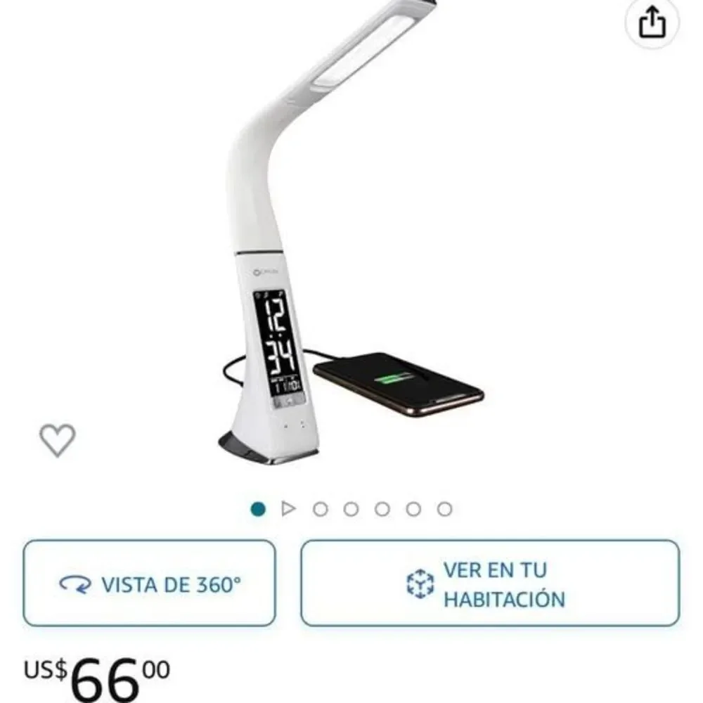 sanitizing lamp Sanitizer LED Desk Lamp with Clock and USB Charging